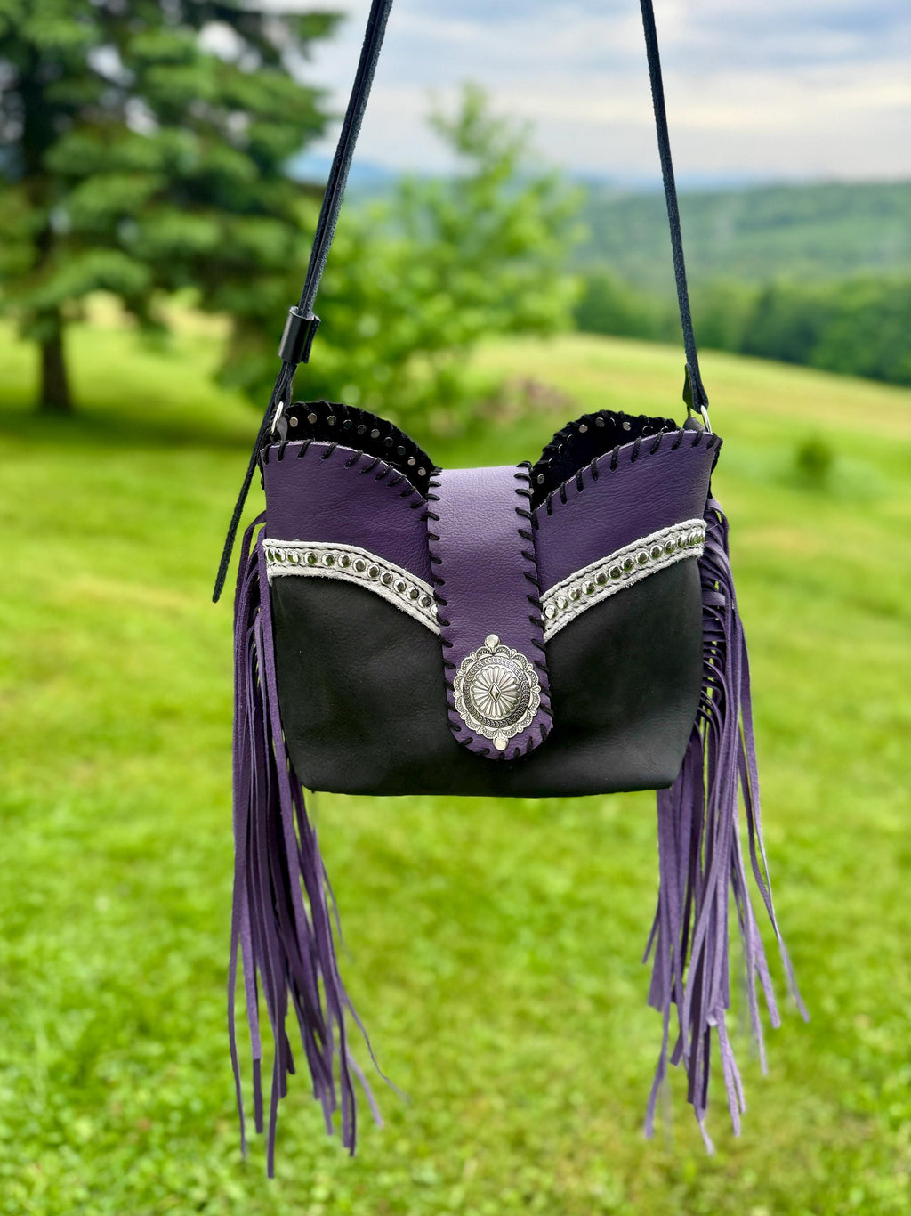 Boot Top Medium Crossbody in Midnight Amethyst