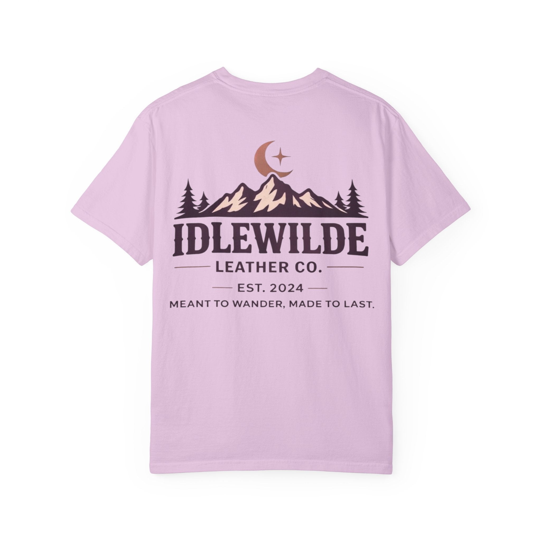 Idlewilde Mountain Logo T-shirt | Leather Co. Outdoor Adventure Tee