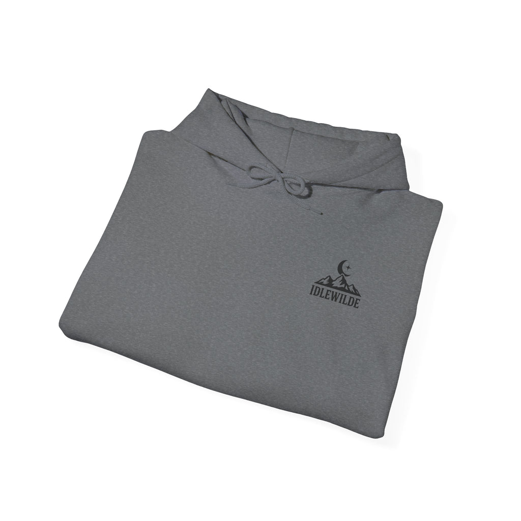 Idlewilde Mountain Logo Hoodie | Leather Co. Vintage Outdoor Graphic
