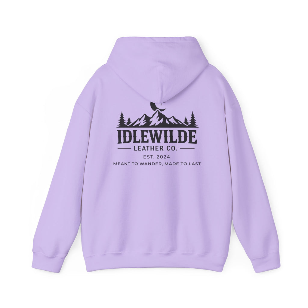 Idlewilde Mountain Logo Hoodie | Leather Co. Vintage Outdoor Graphic