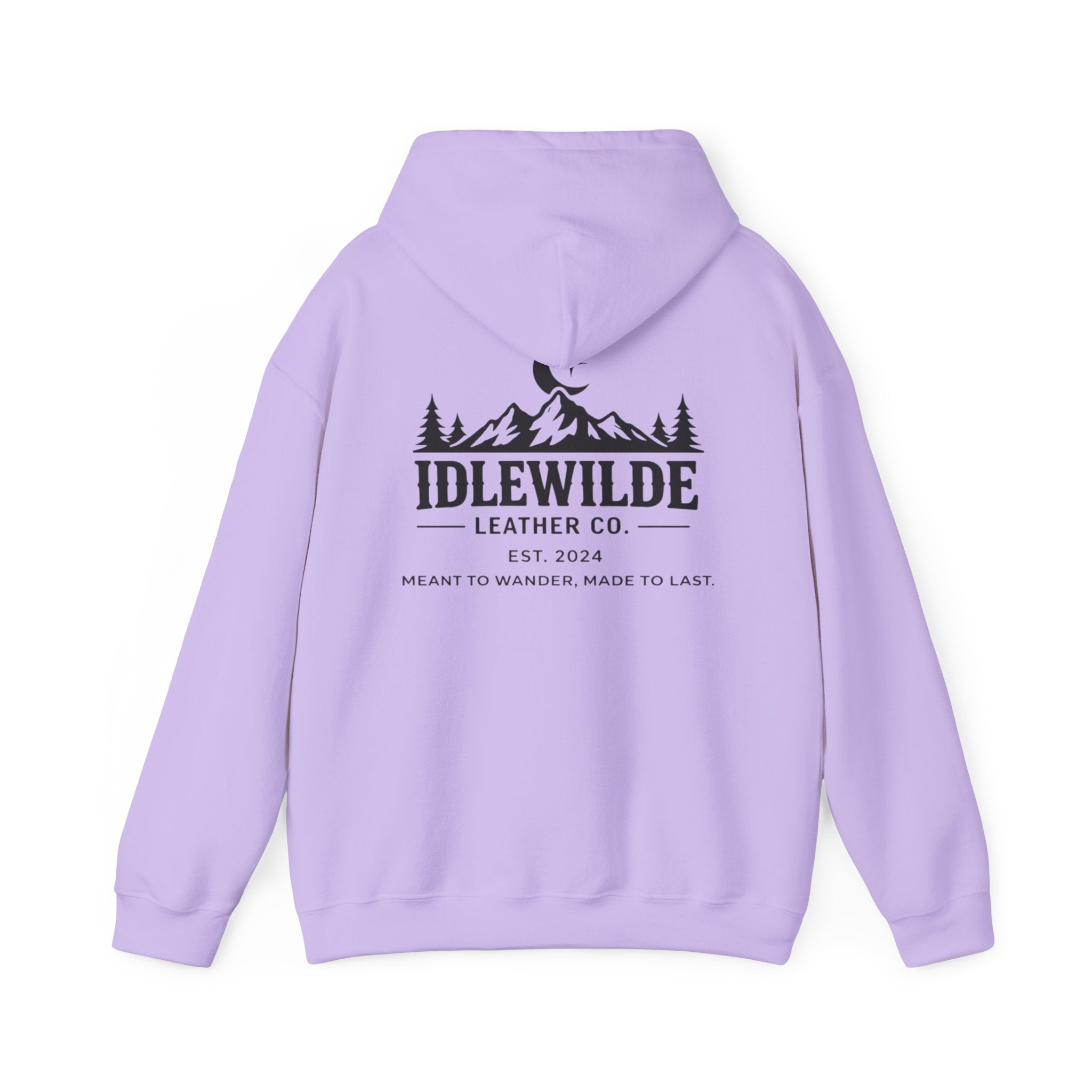 Idlewilde Mountain Logo Hoodie | Leather Co. Vintage Outdoor Graphic