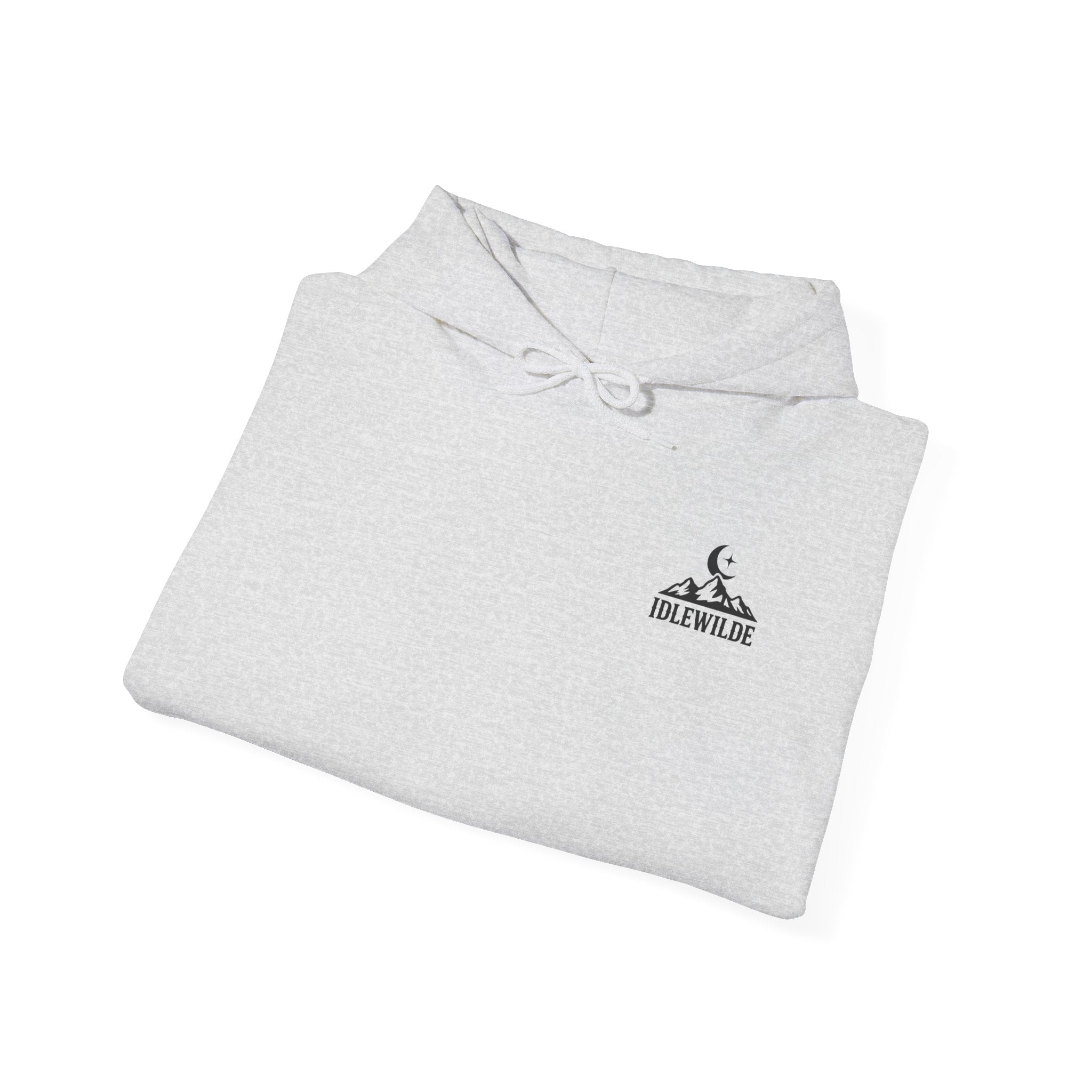Idlewilde Mountain Logo Hoodie | Leather Co. Vintage Outdoor Graphic
