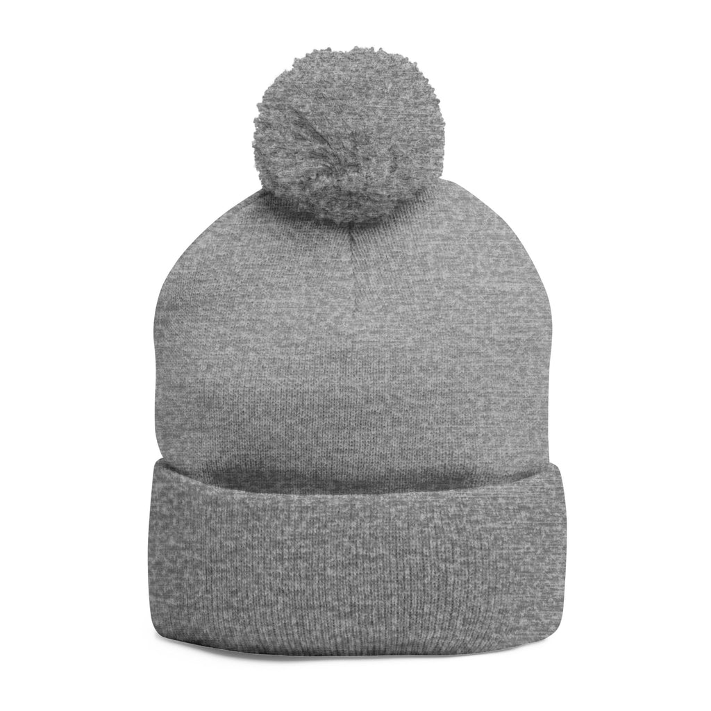 Idlewilde Campfire Logo Pom-Pom Beanie | Knit Cap with Embroidery