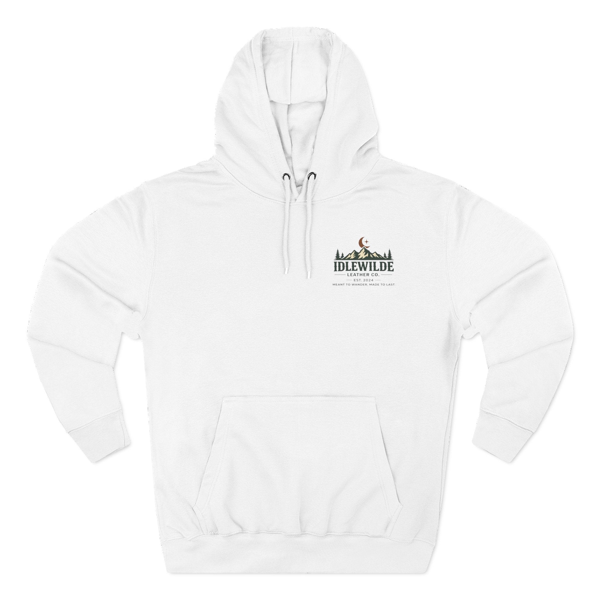 Idlewilde Mountain Logo Hoodie | Outdoor Adventure, Forest Graphic