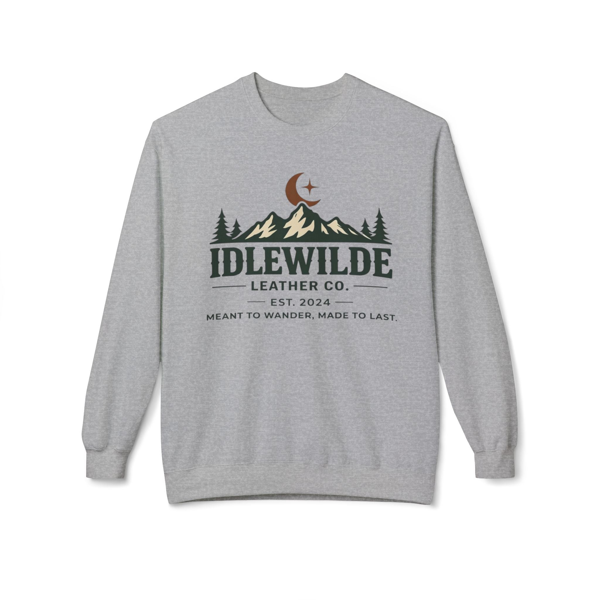 Idlewilde Mountain Logo Sweatshirt | Outdoor Camp Moon Pines