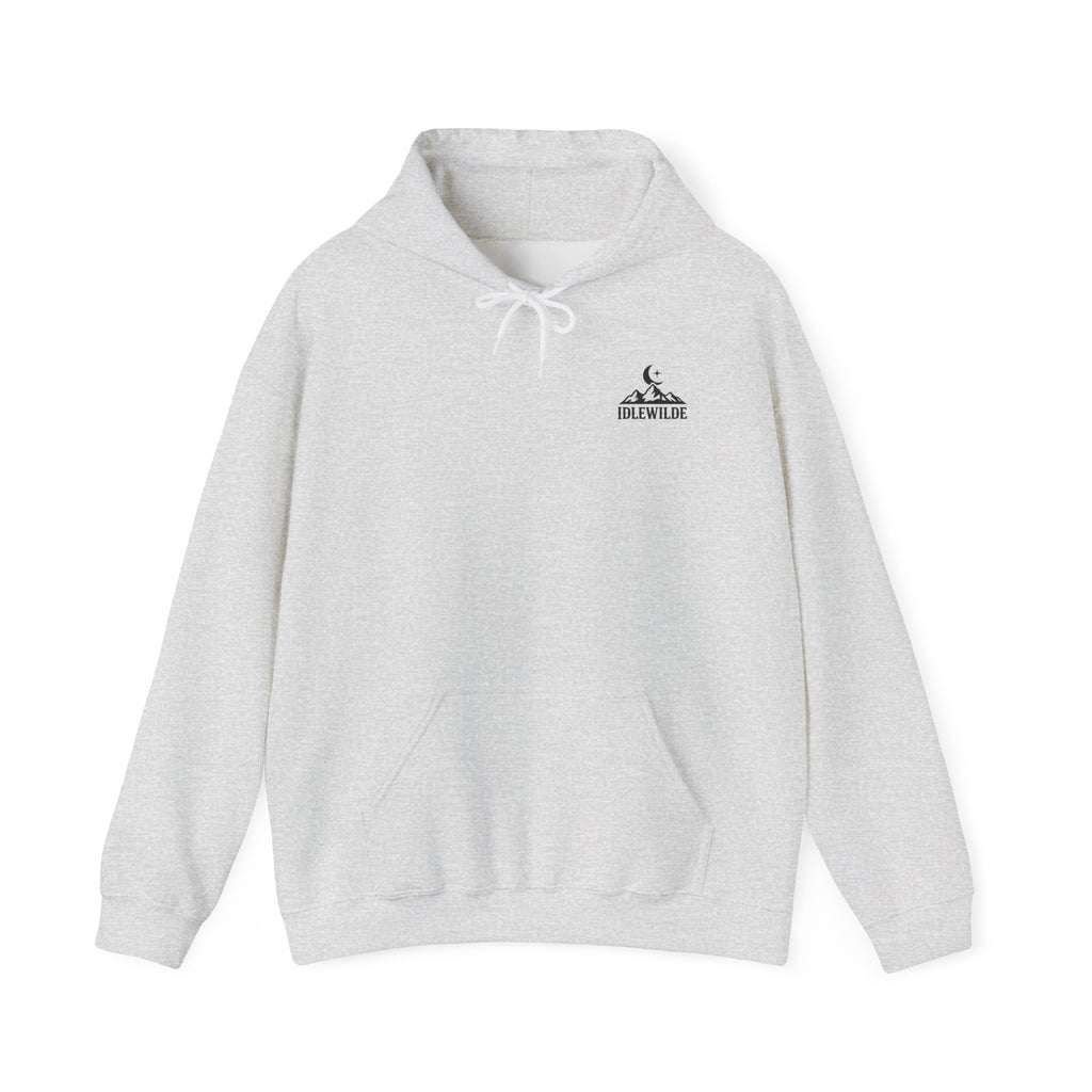 Idlewilde Mountain Logo Hoodie | Leather Co. Vintage Outdoor Graphic