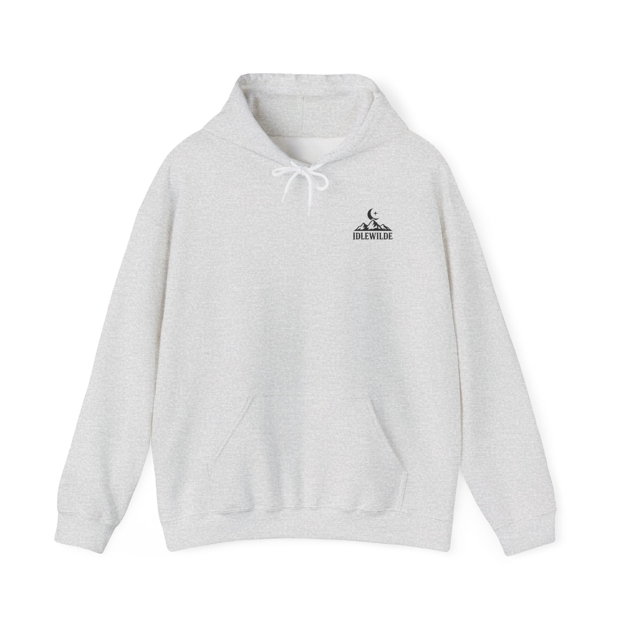 Idlewilde Mountain Logo Hoodie | Leather Co. Vintage Outdoor Graphic