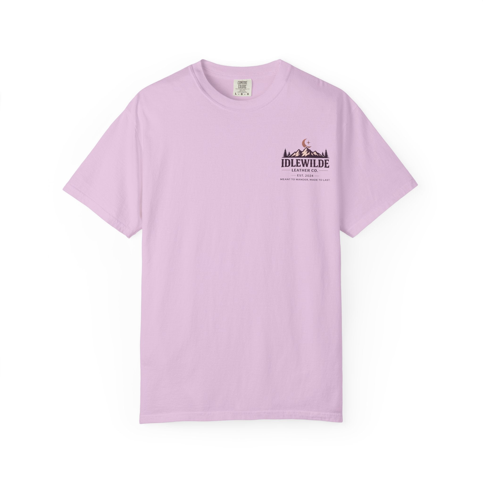 Idlewilde Mountain Logo T-shirt | Leather Co. Outdoor Adventure Tee