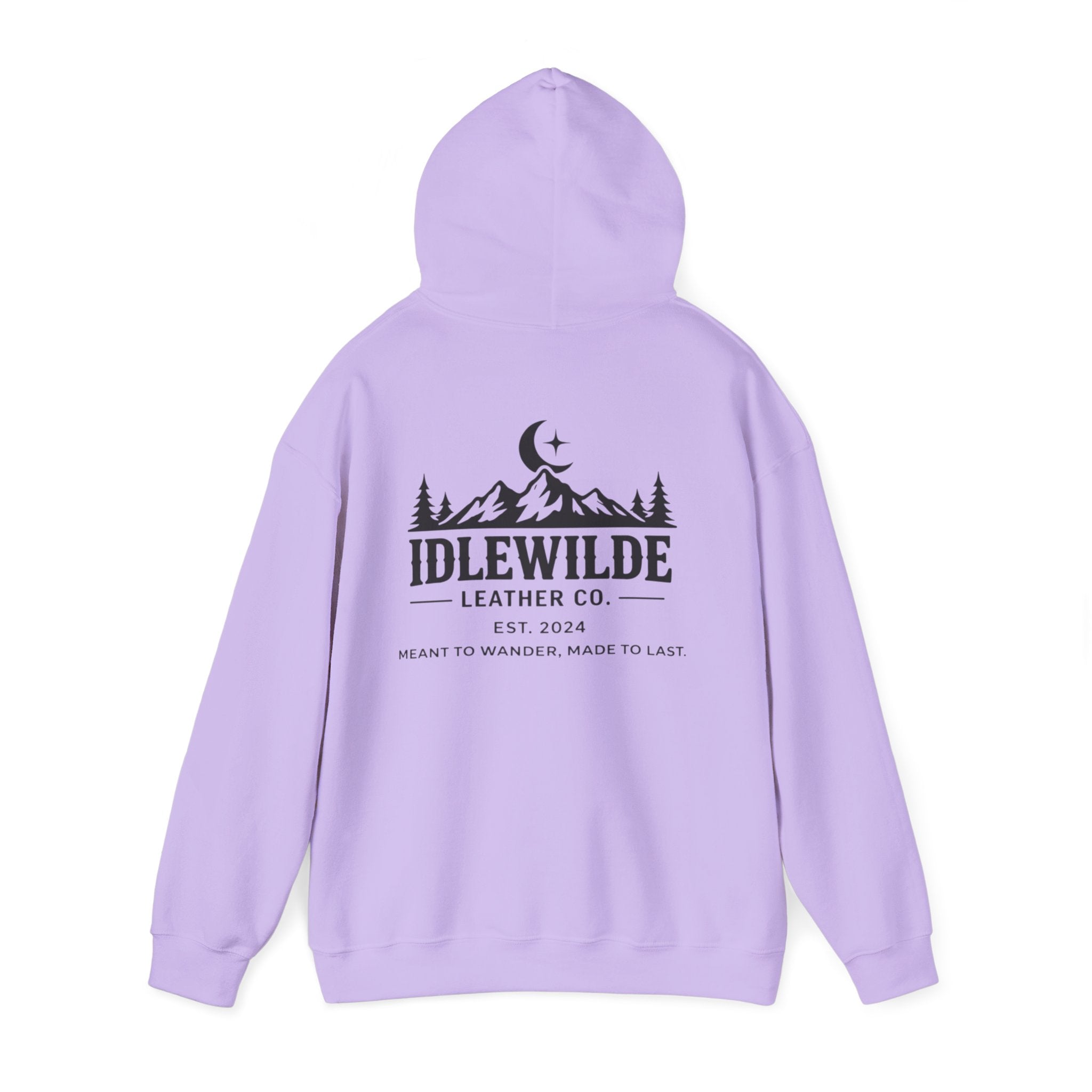 Idlewilde Mountain Logo Hoodie | Leather Co. Vintage Outdoor Graphic