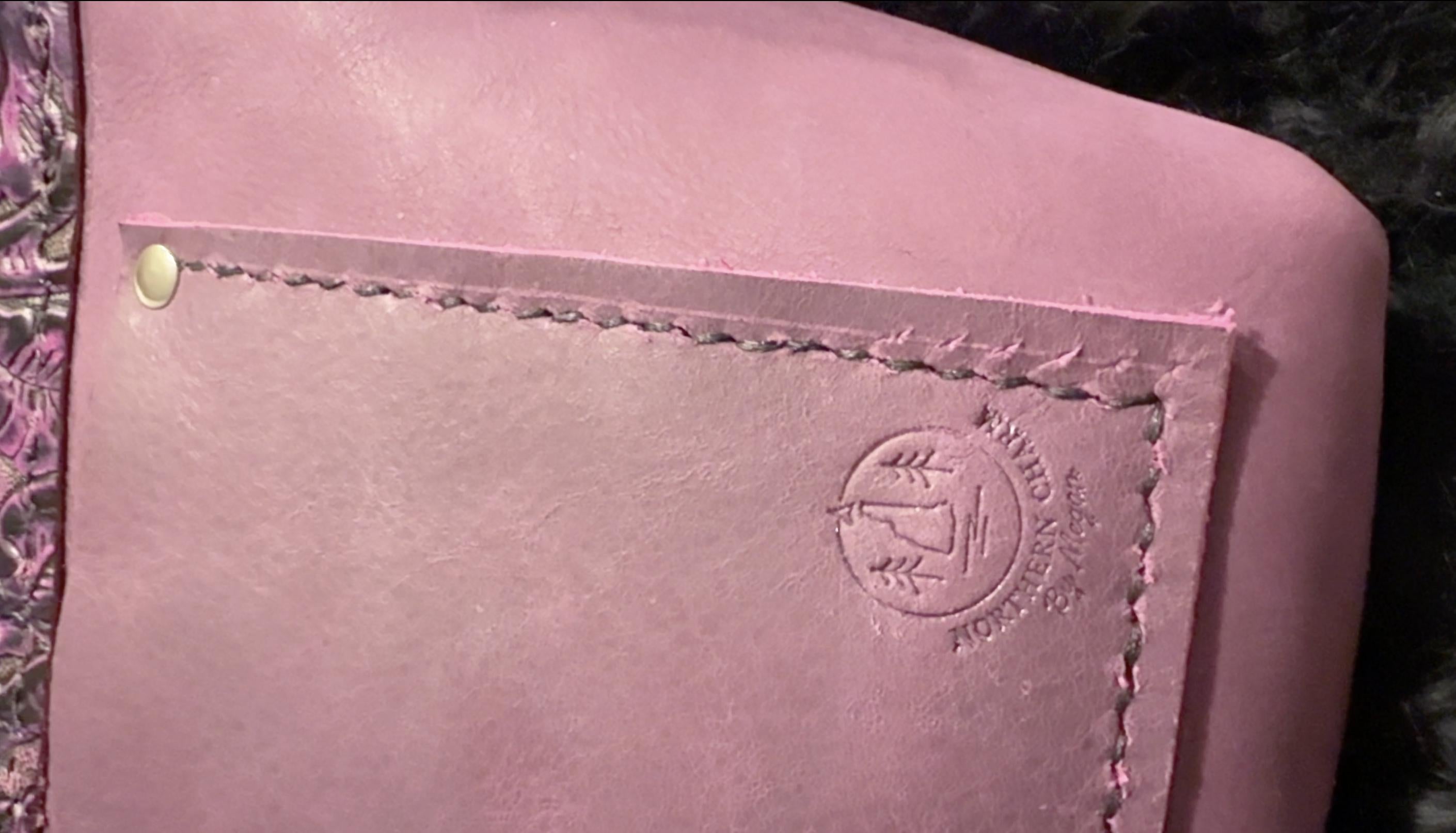 Nordic Nightfall - With embossed purple leather and Icelandic Sheepskin