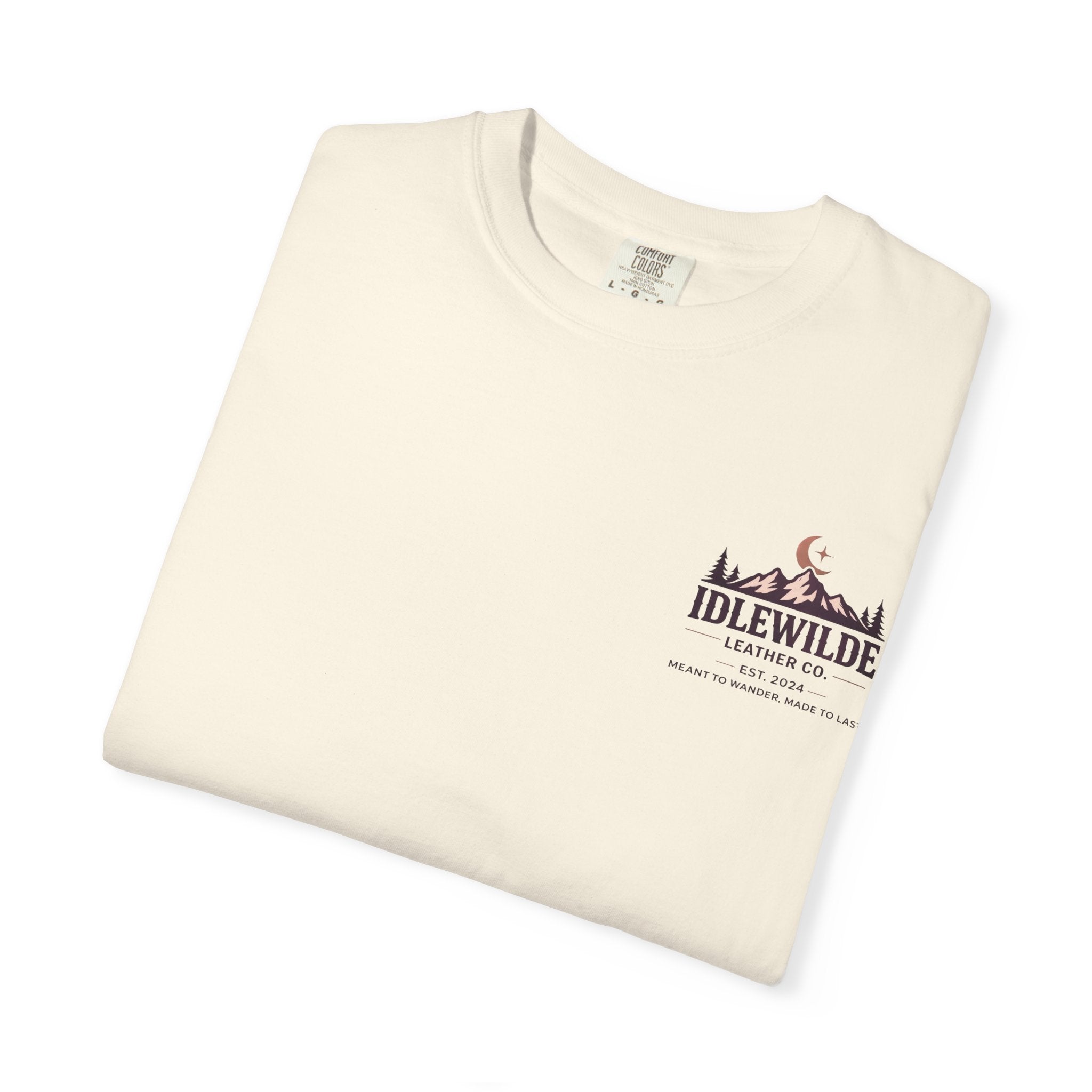 Idlewilde Mountain Logo T-shirt | Leather Co. Outdoor Adventure Tee