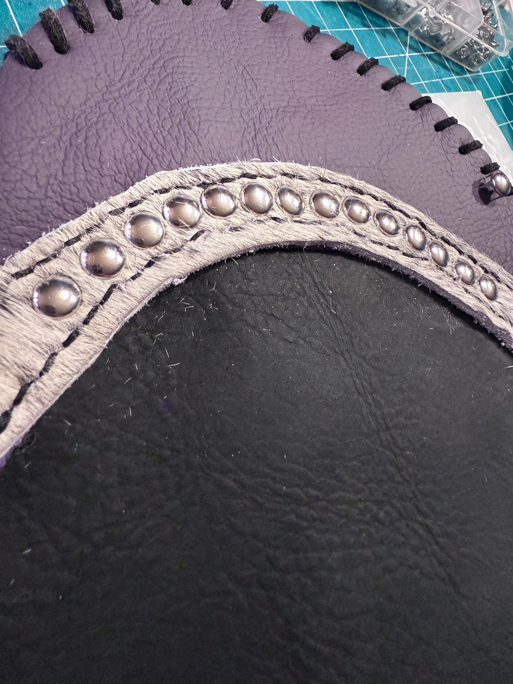 Boot Top Medium Crossbody in Midnight Amethyst