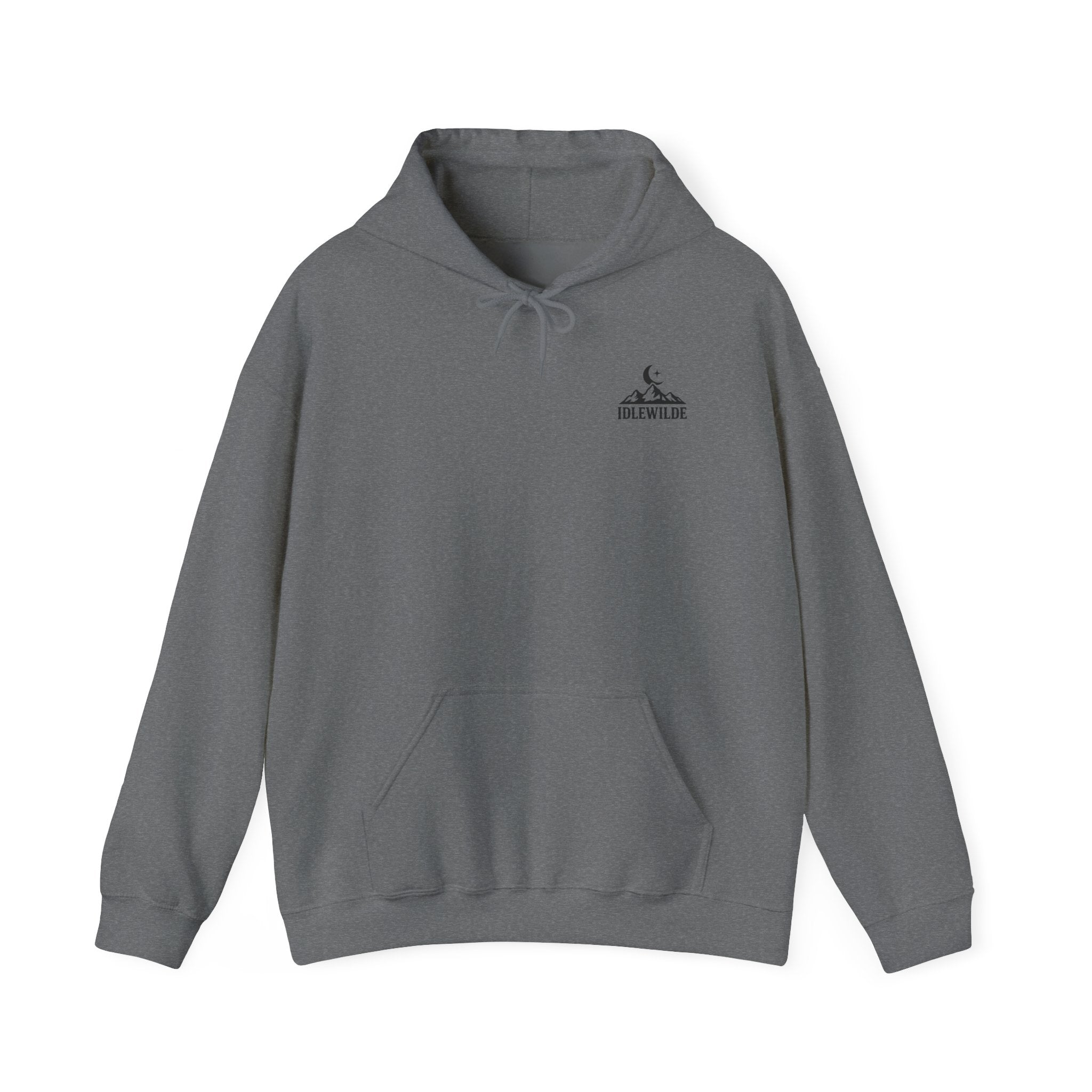 Idlewilde Mountain Logo Hoodie | Leather Co. Vintage Outdoor Graphic
