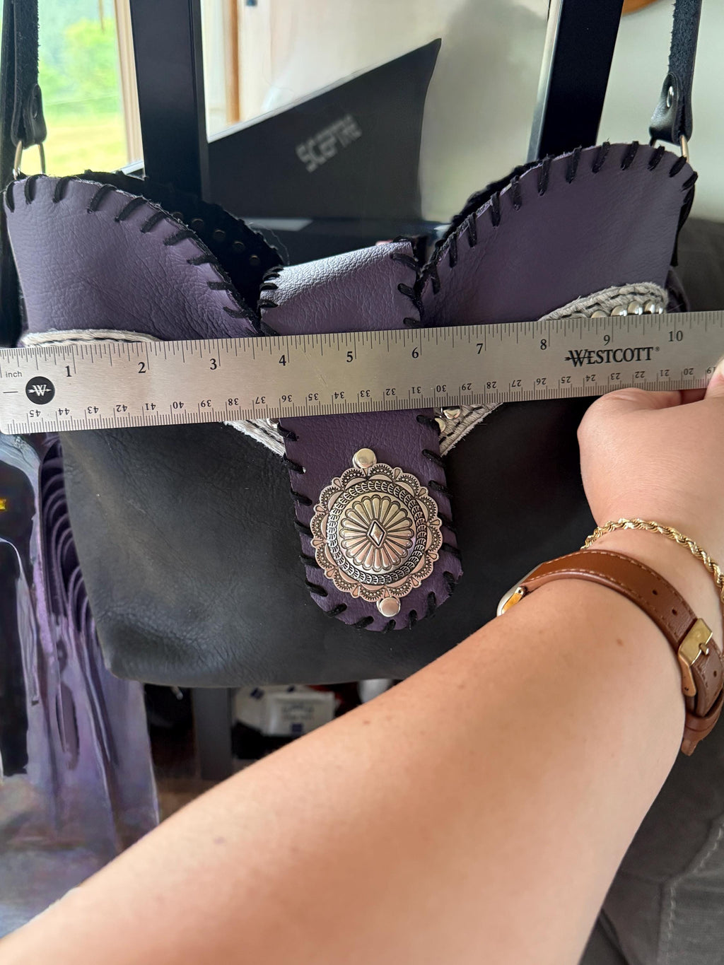 Boot Top Medium Crossbody in Midnight Amethyst