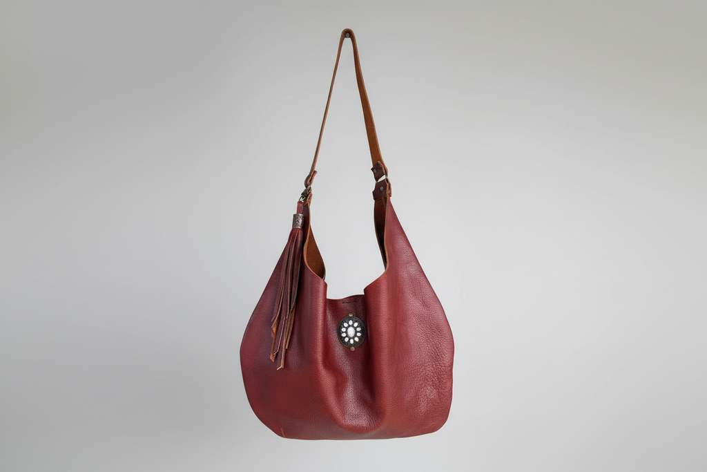 Nutmeg Leather Hobo Bag
