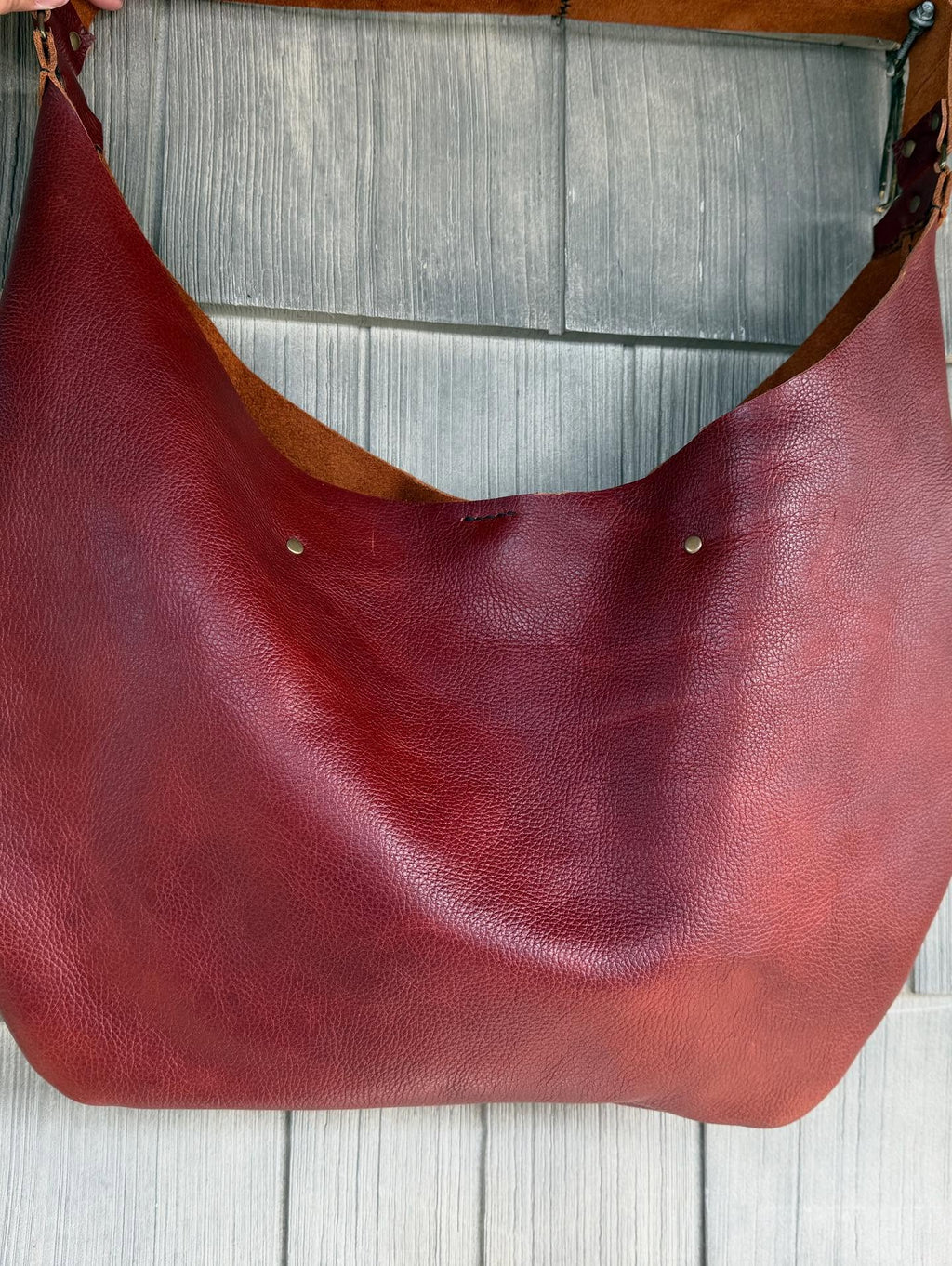 Nutmeg Leather Hobo Bag