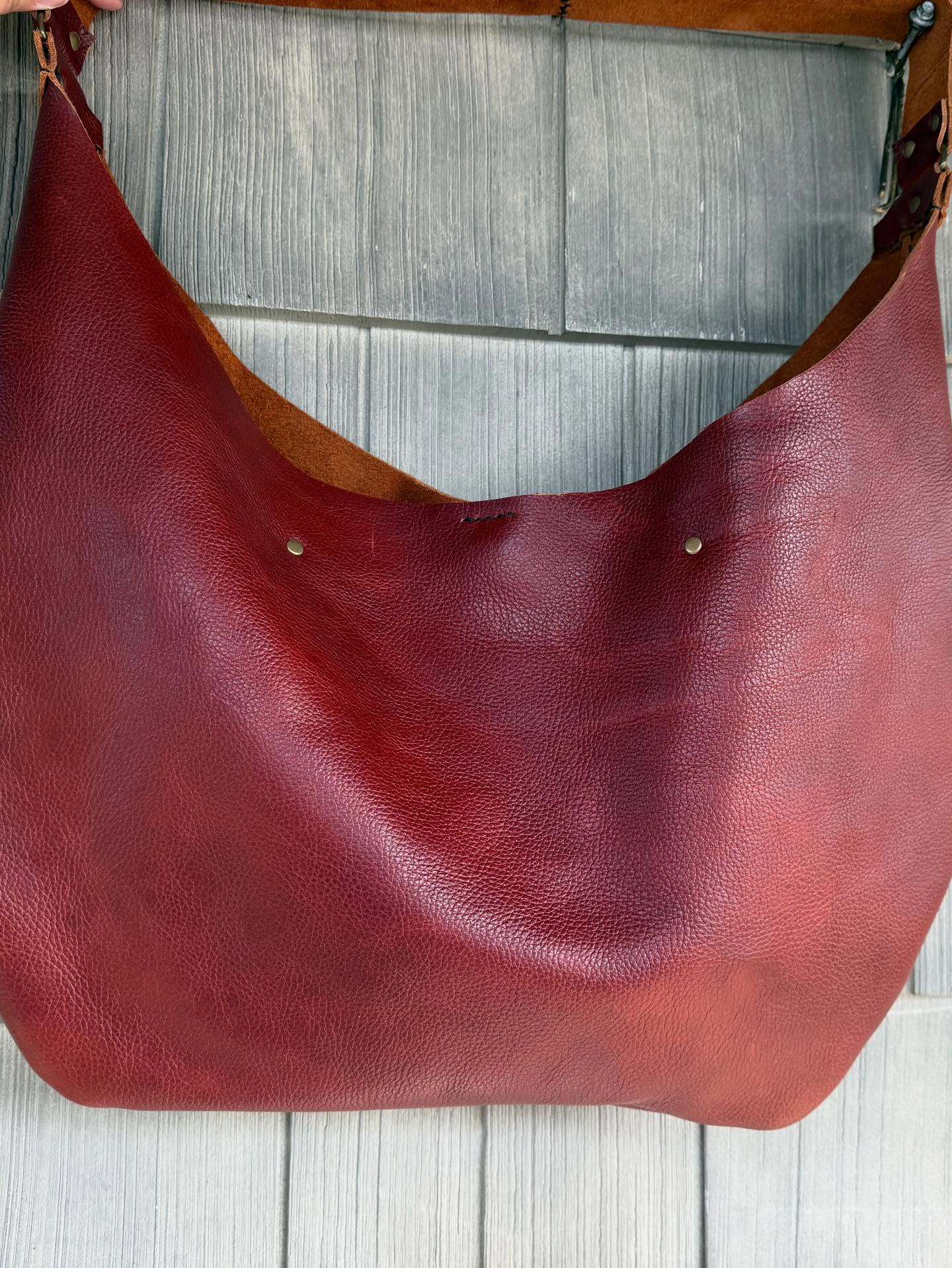 Nutmeg Leather Hobo Bag