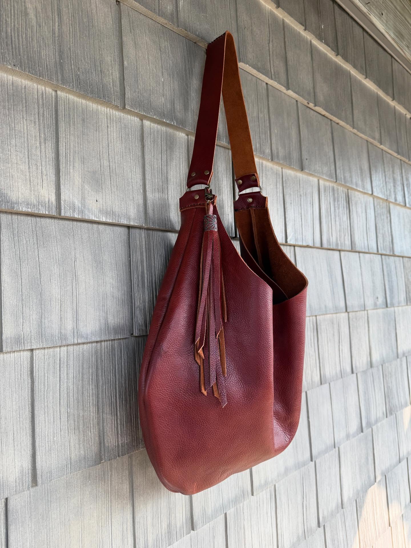 Nutmeg Leather Hobo Bag