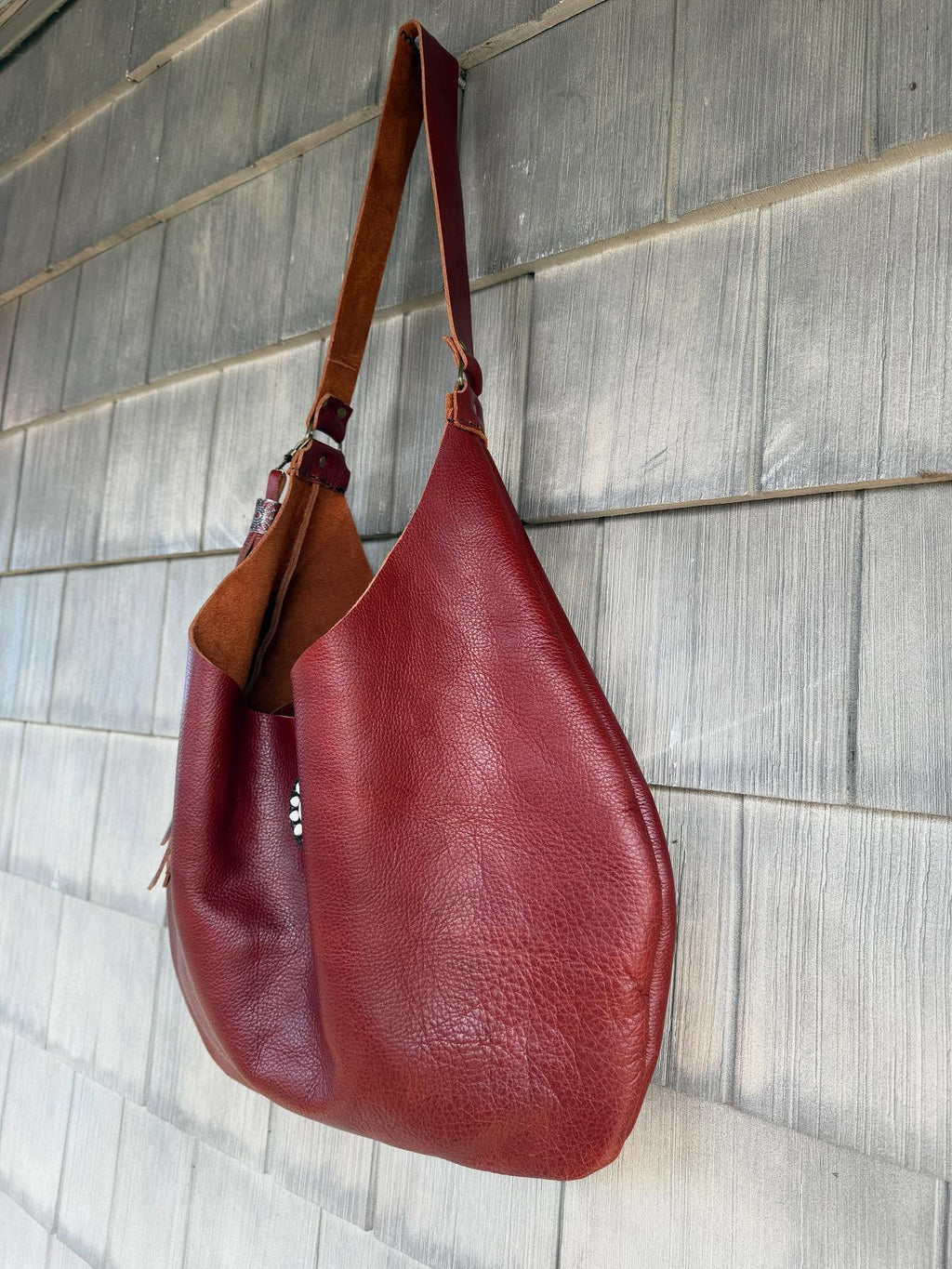 Nutmeg Leather Hobo Bag