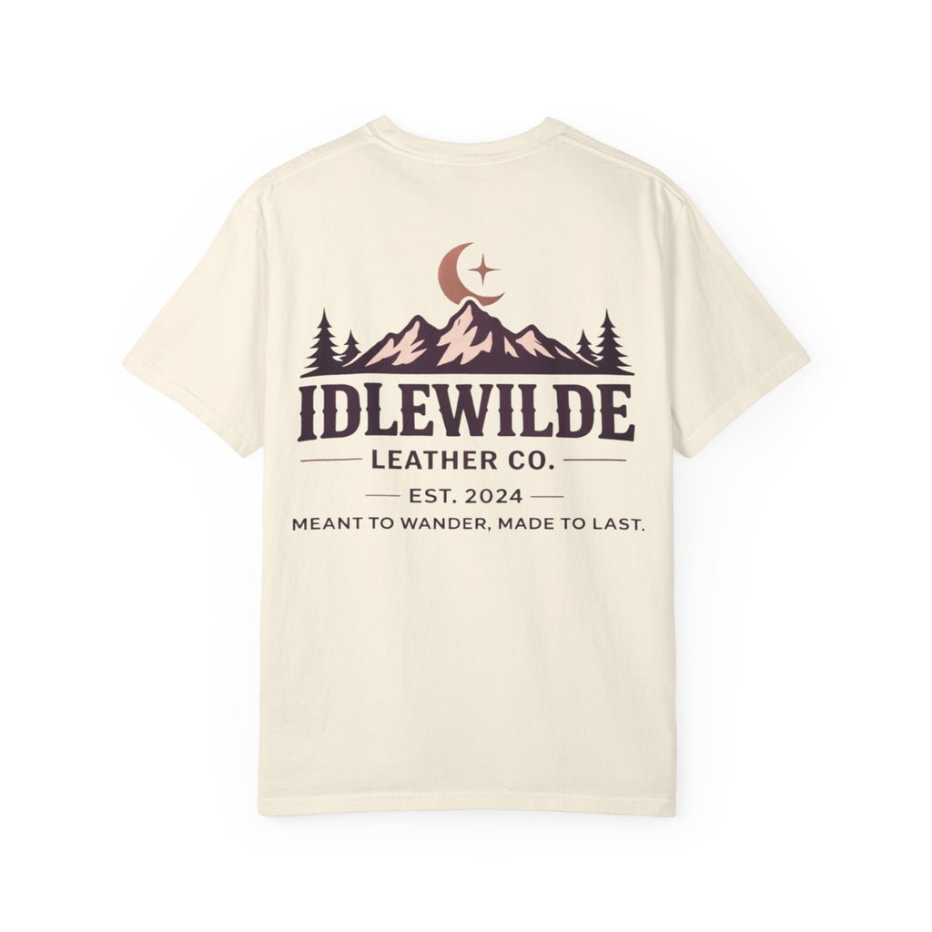 Idlewilde Mountain Logo T-shirt | Leather Co. Outdoor Adventure Tee
