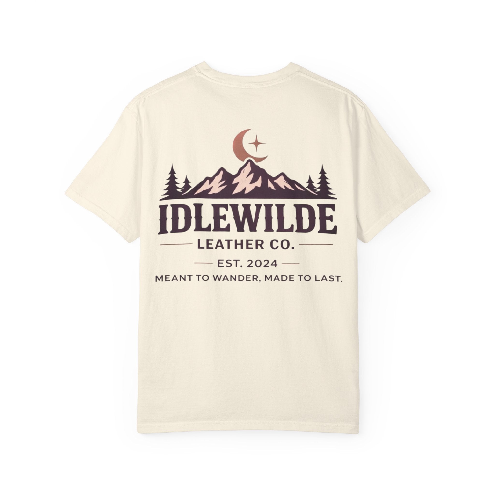 Idlewilde Mountain Logo T-shirt | Leather Co. Outdoor Adventure Tee