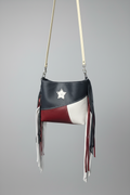 Americana Long Fringe Crossbody (Texas Flag)