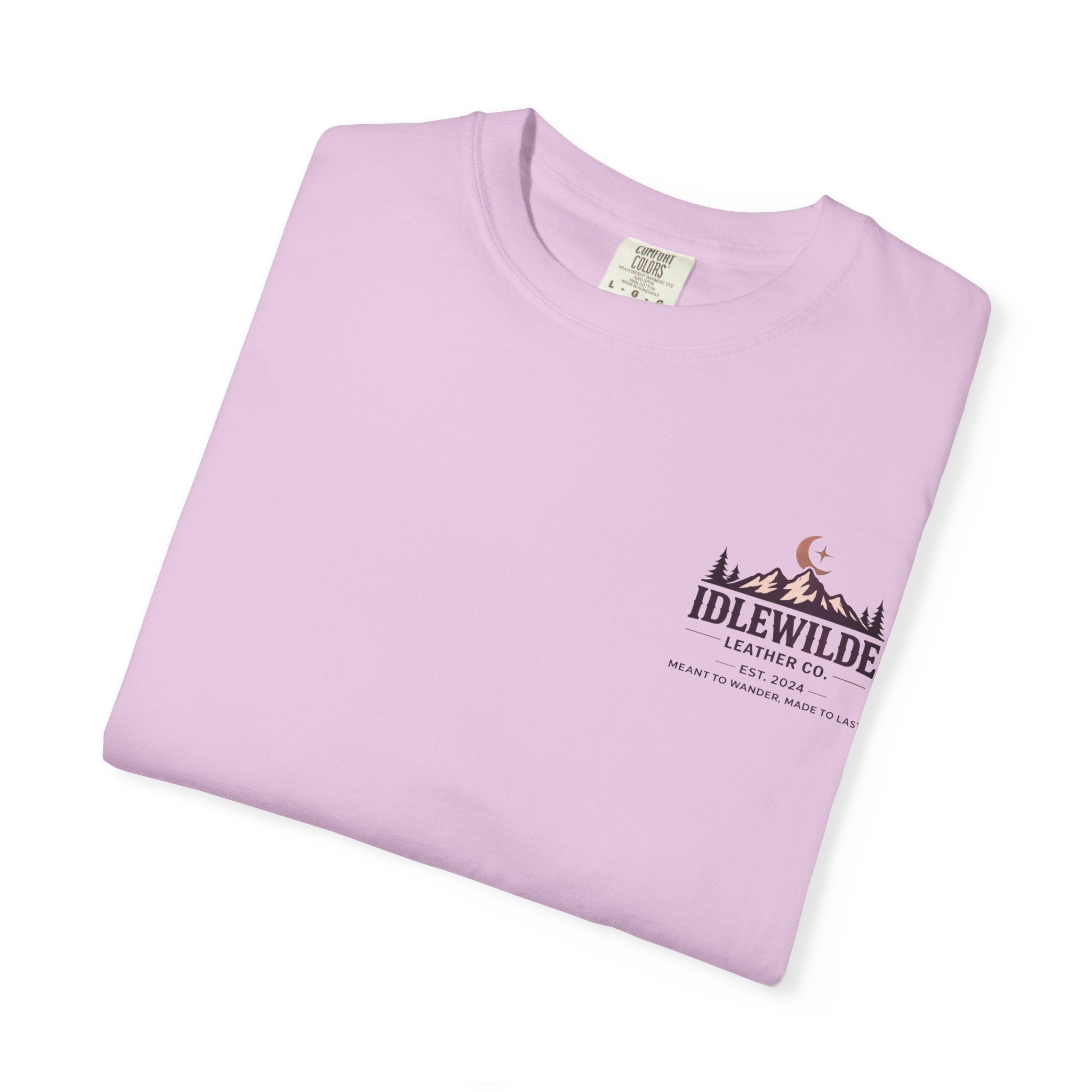 Idlewilde Mountain Logo T-shirt | Leather Co. Outdoor Adventure Tee