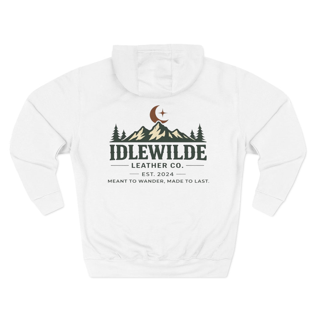Idlewilde Mountain Logo Hoodie | Outdoor Adventure, Forest Graphic