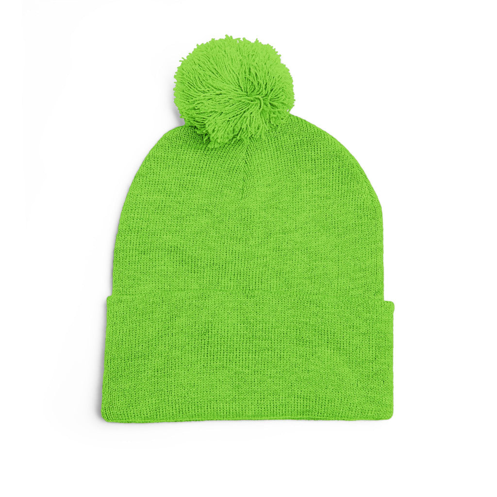 Idlewilde Campfire Logo Pom-Pom Beanie | Knit Cap with Embroidery