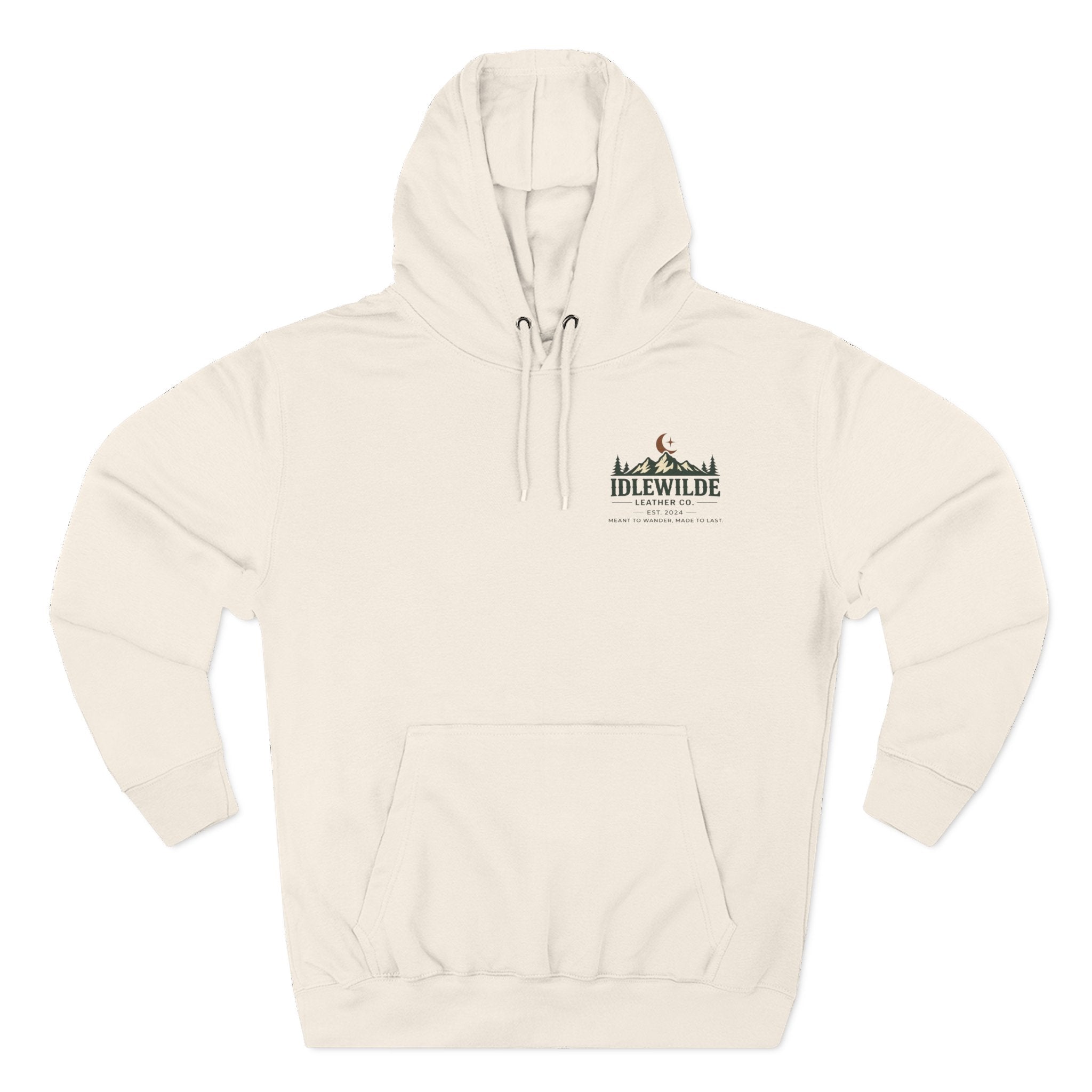 Idlewilde Mountain Logo Hoodie | Outdoor Adventure, Forest Graphic