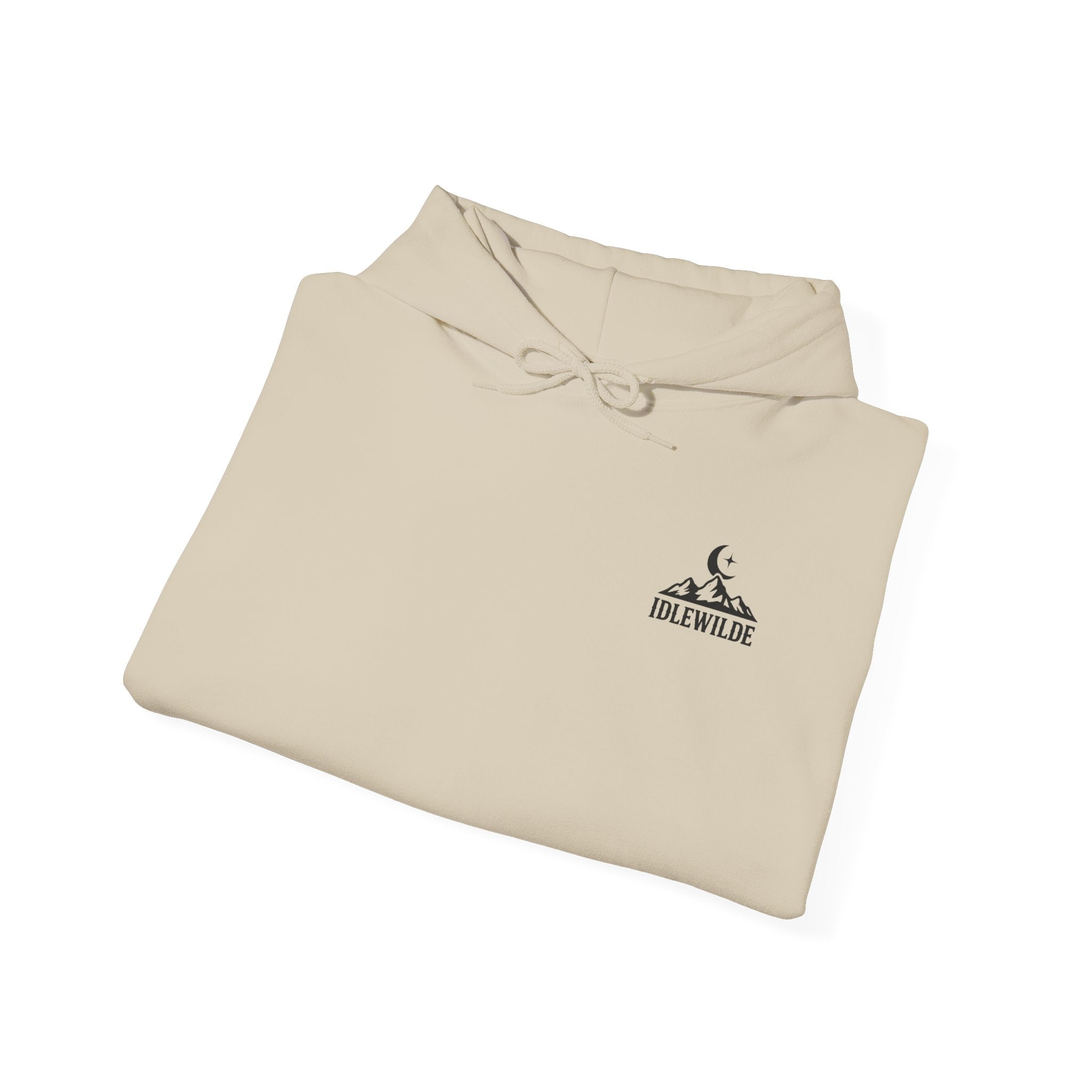 Idlewilde Mountain Logo Hoodie | Leather Co. Vintage Outdoor Graphic