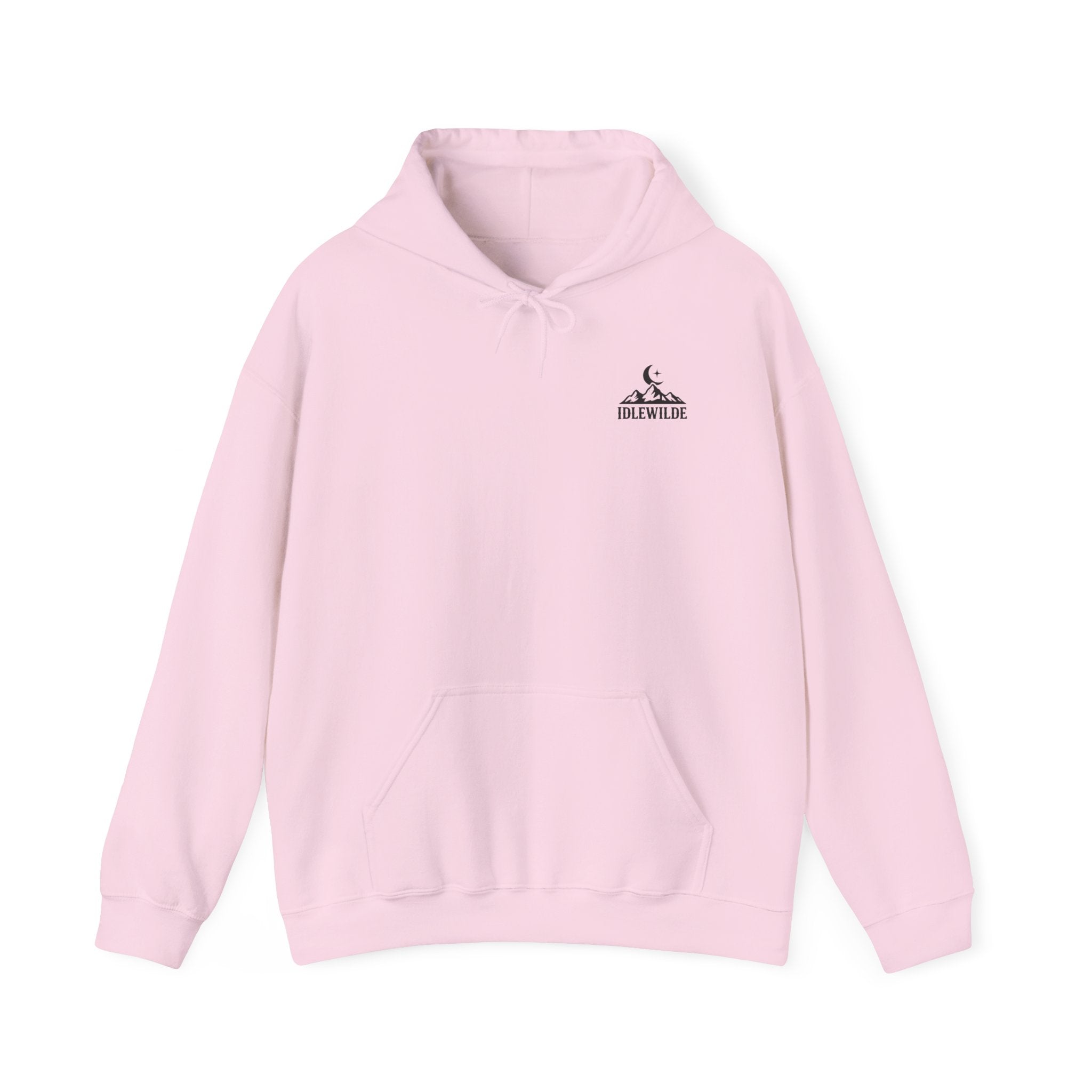 Idlewilde Mountain Logo Hoodie | Leather Co. Vintage Outdoor Graphic