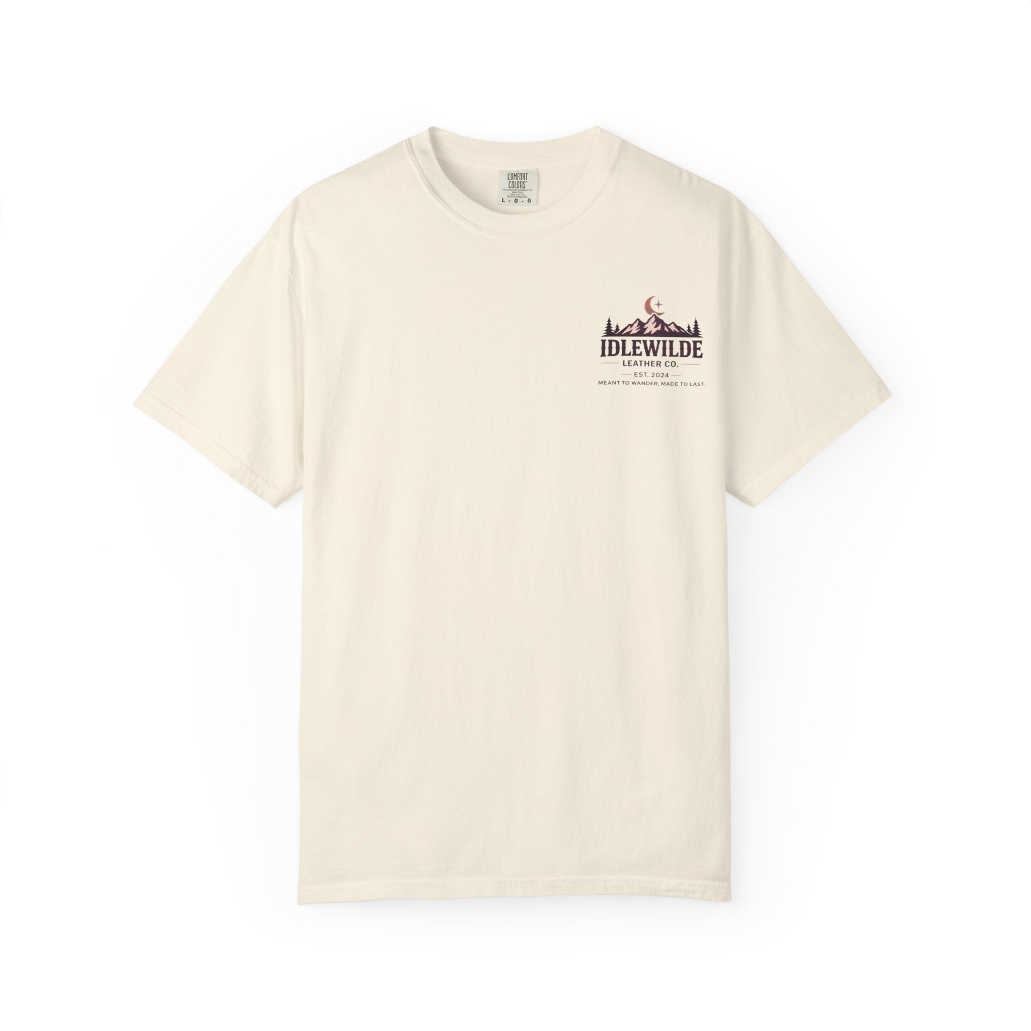 Idlewilde Mountain Logo T-shirt | Leather Co. Outdoor Adventure Tee