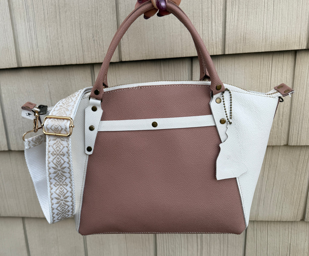 The Boundary Satchel - Blushed Cocoa and Cream