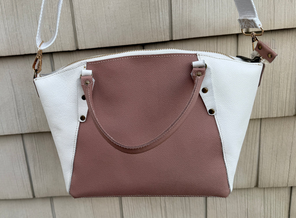The Boundary Satchel - Blushed Cocoa and Cream