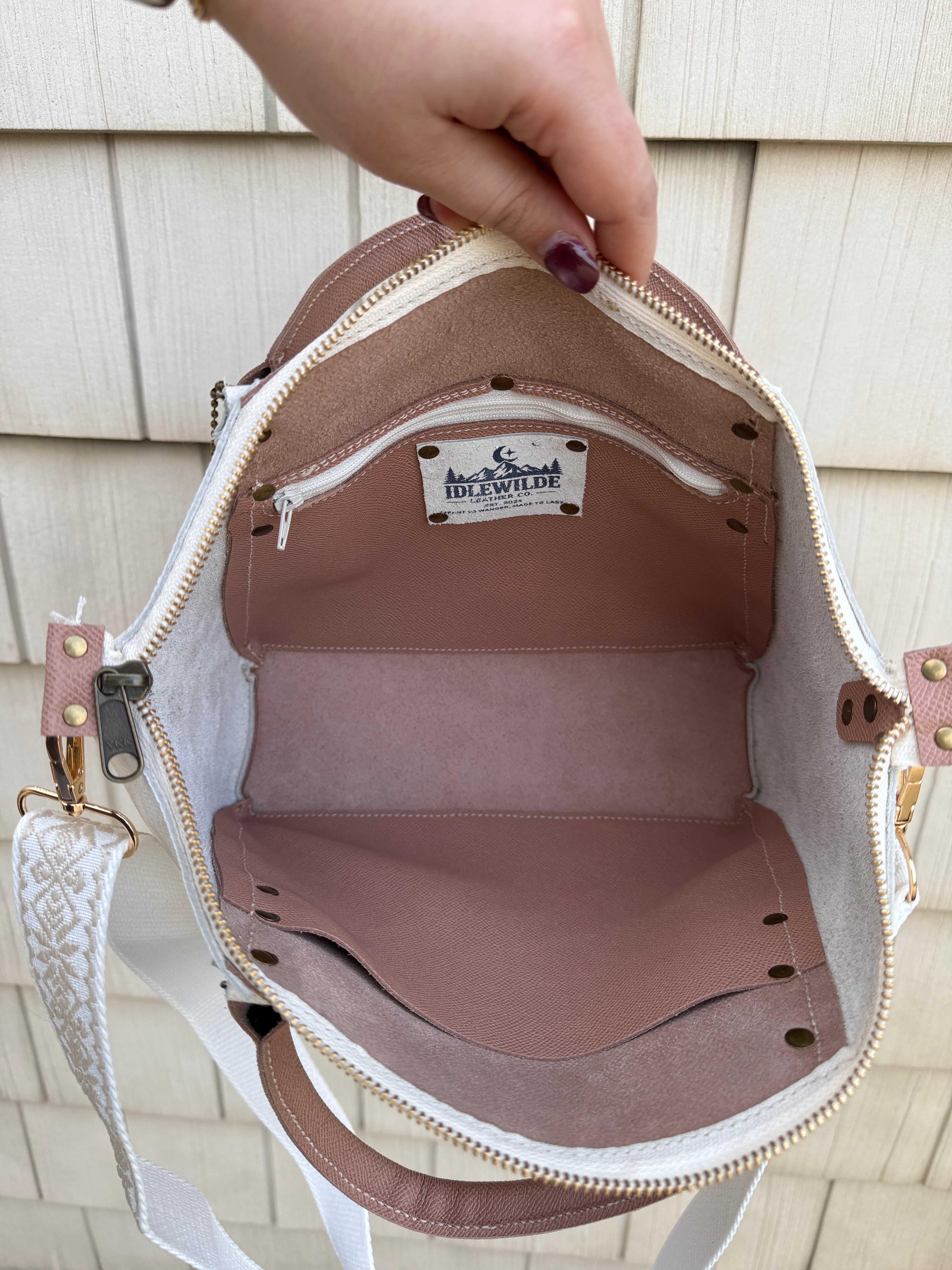 The Boundary Satchel - Blushed Cocoa and Cream