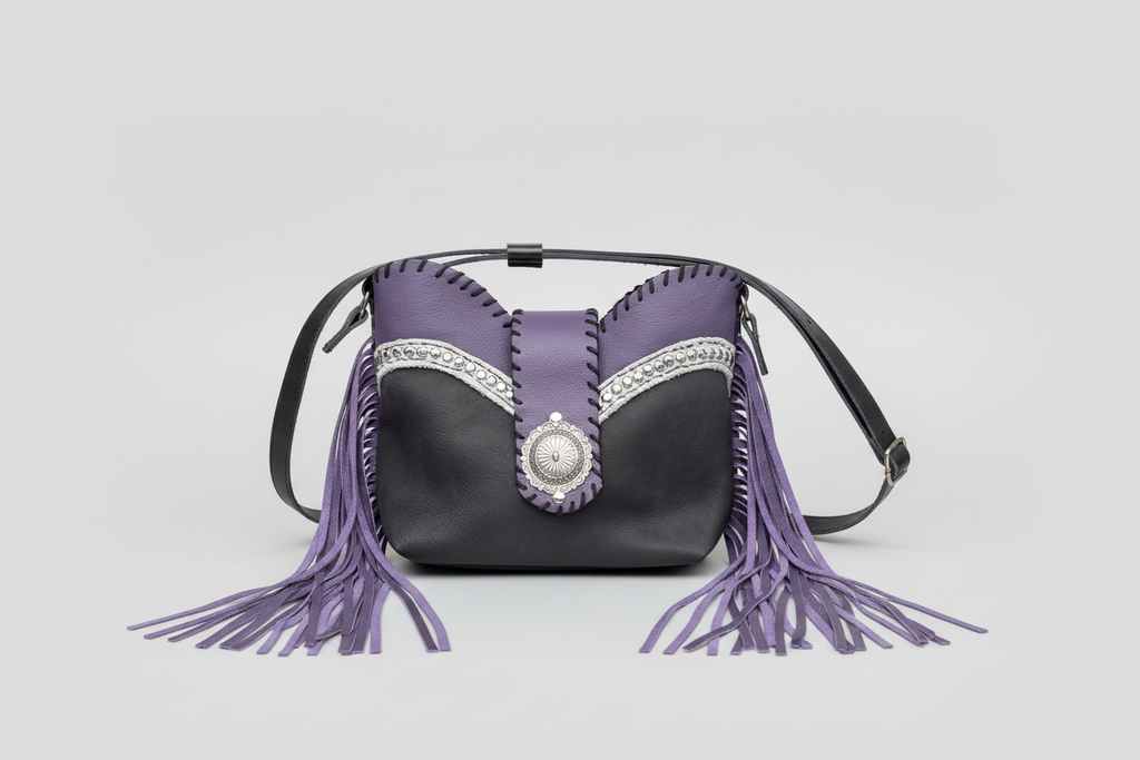 Boot Top Medium Crossbody in Midnight Amethyst