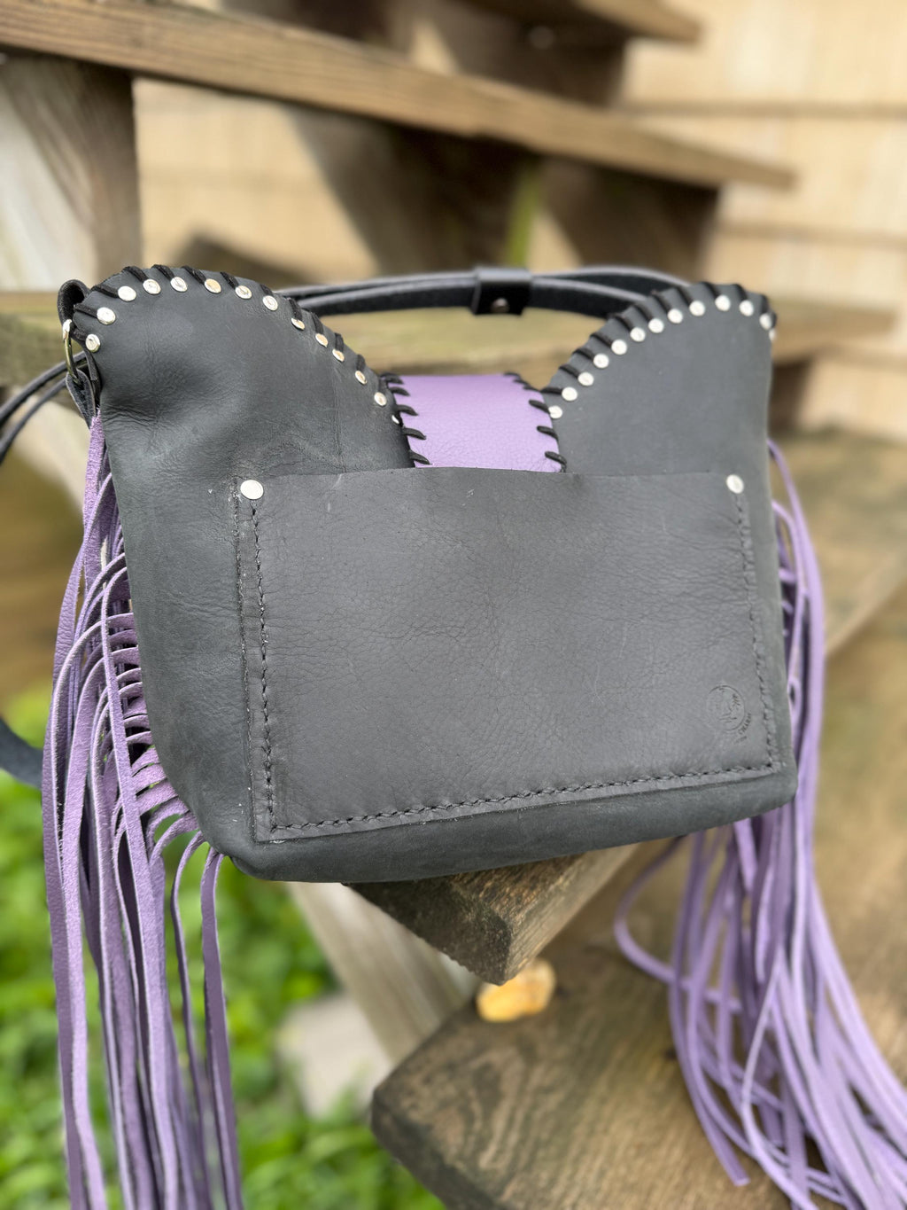 Boot Top Medium Crossbody in Midnight Amethyst