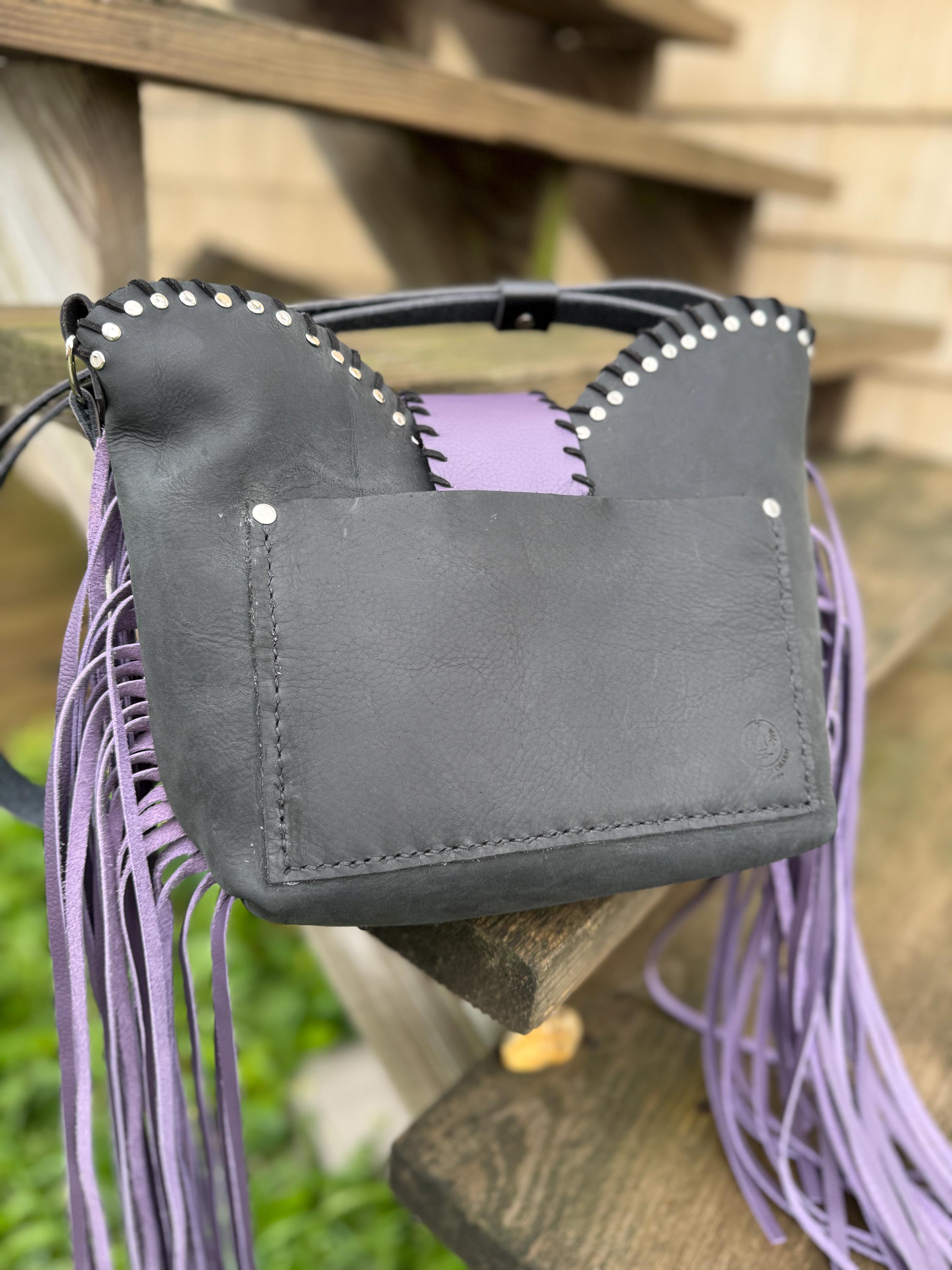 Boot Top Medium Crossbody in Midnight Amethyst