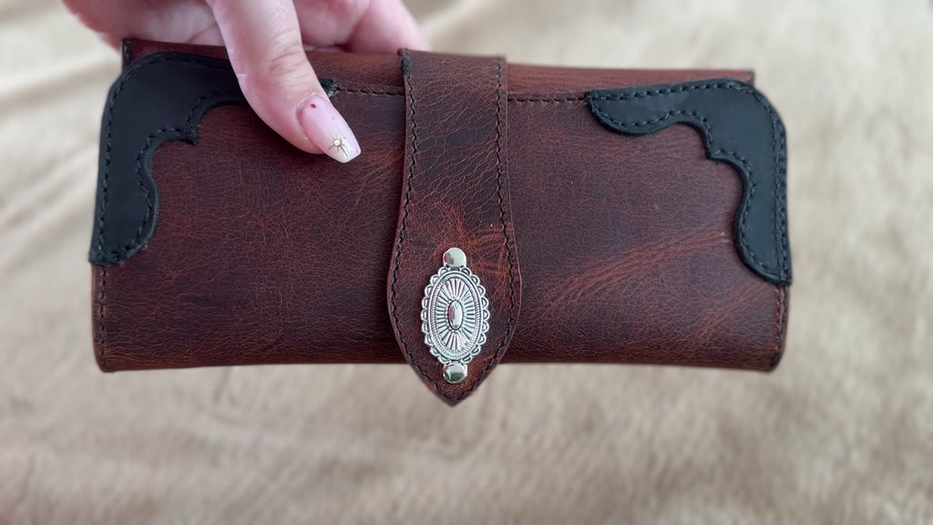 Braeside Long Wallet in Cinnamon Brown